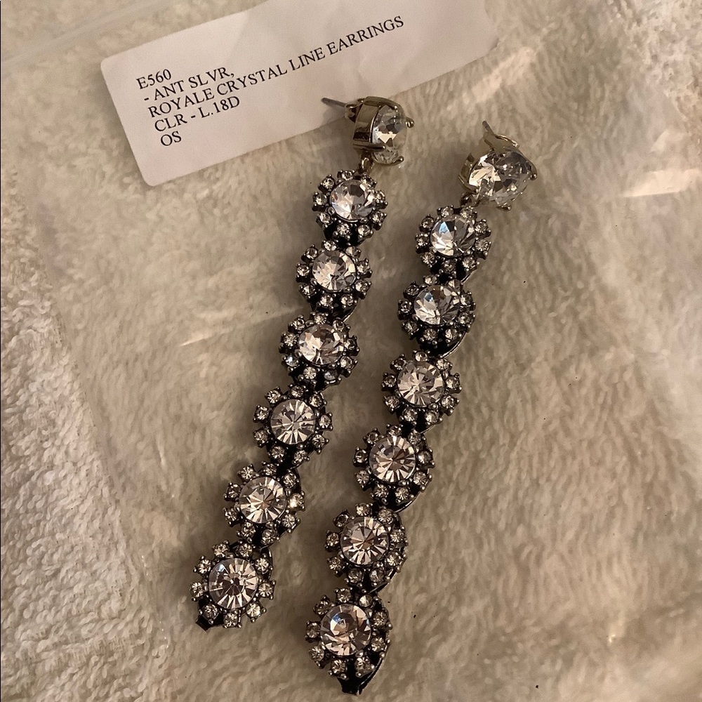 Lulu Frost ROYALE GLASSCRYSTAL LINEAR DROPEARRINGS​​​​​​​​